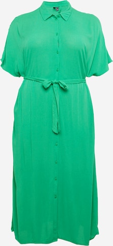 Vero Moda Curve - Vestido camisero 'MENNY' en verde: frente