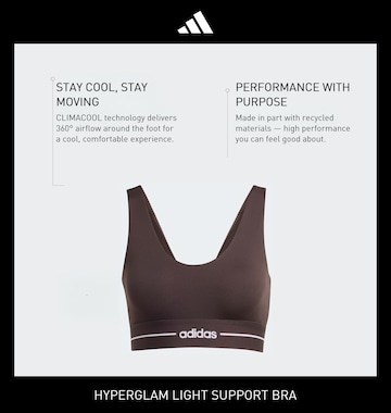 ADIDAS PERFORMANCE Bustier Sport bh 'Hyperglam' in Bruin