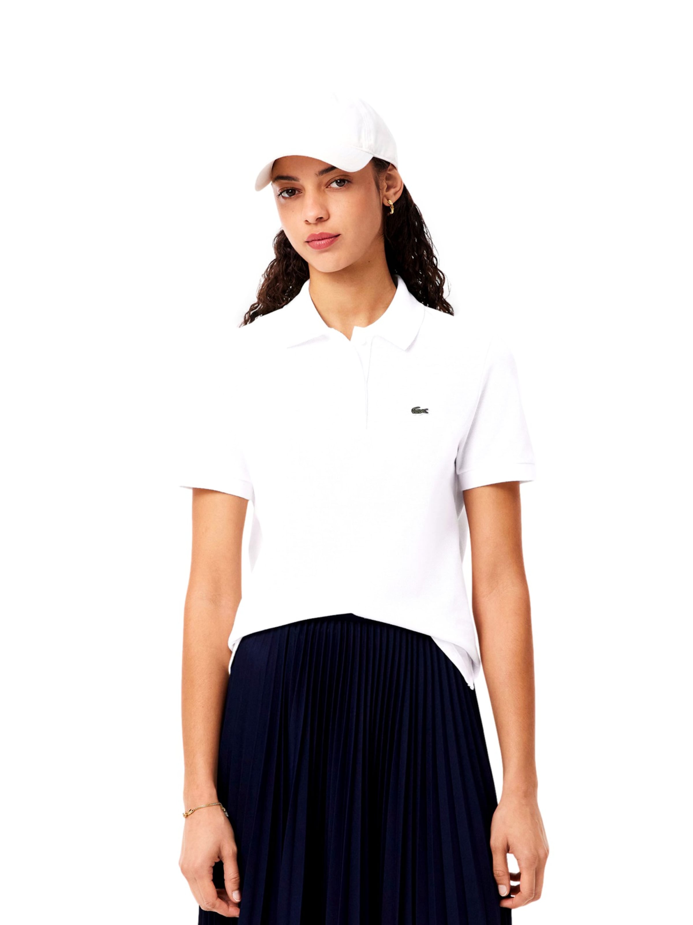 T-shirt LACOSTE en blanc : devant