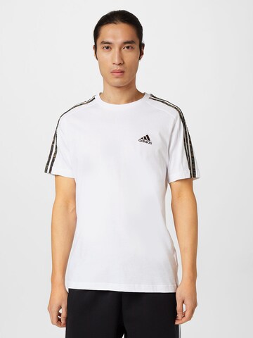 ADIDAS SPORTSWEAR Functioneel shirt 'Essentials 3-Stripes' in Wit: voorkant