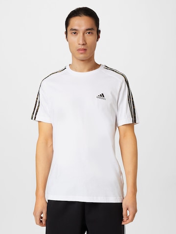 ADIDAS SPORTSWEAR Sportshirt 'Essentials 3-Stripes' in Weiß: predná strana