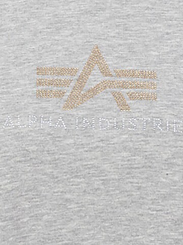 ALPHA INDUSTRIES Sweatshirt 'Crystal OS' in Grau