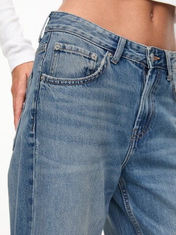 Wide Leg Jean Pull&Bear en bleu