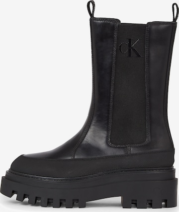 Calvin Klein Jeans - Botas Chelsea en negro: frente