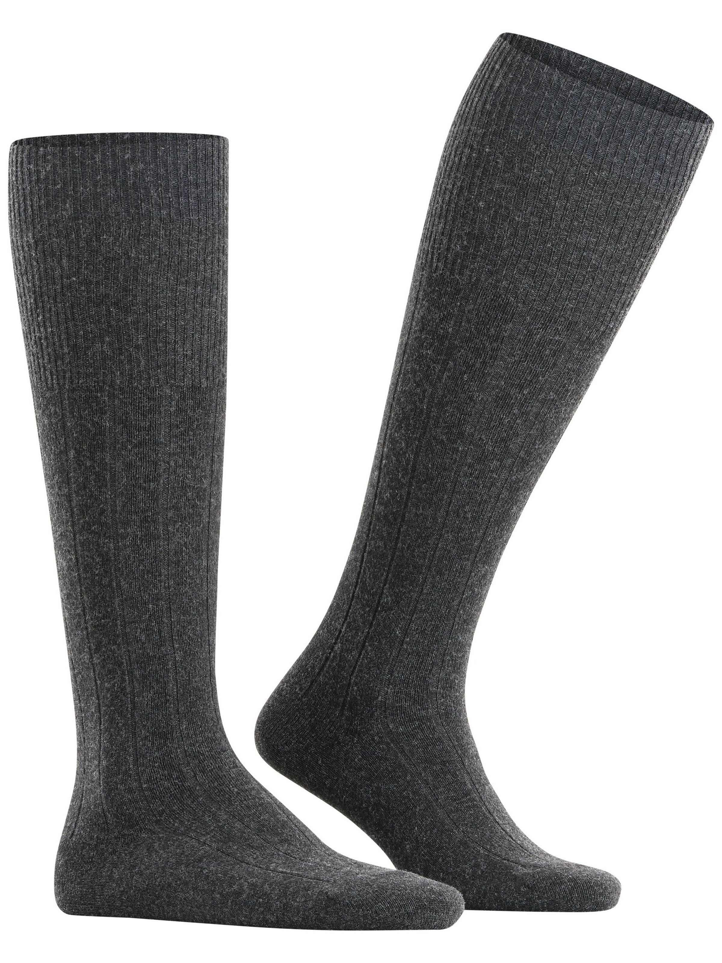 FALKE Knee High Socks 'Lhasa Rib' in Grey