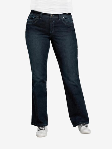 SHEEGO Bootcut Jeans 'Maila' in Blauw: voorkant