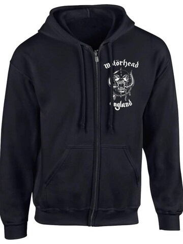 Giacca di felpa 'Motörhead England' di Rockshirts in nero: frontale