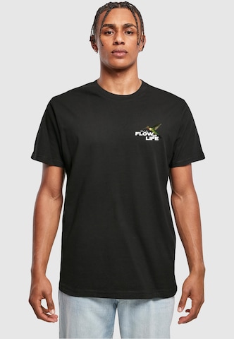 Mister Tee Shirt 'Flow Of Live' in Black: front