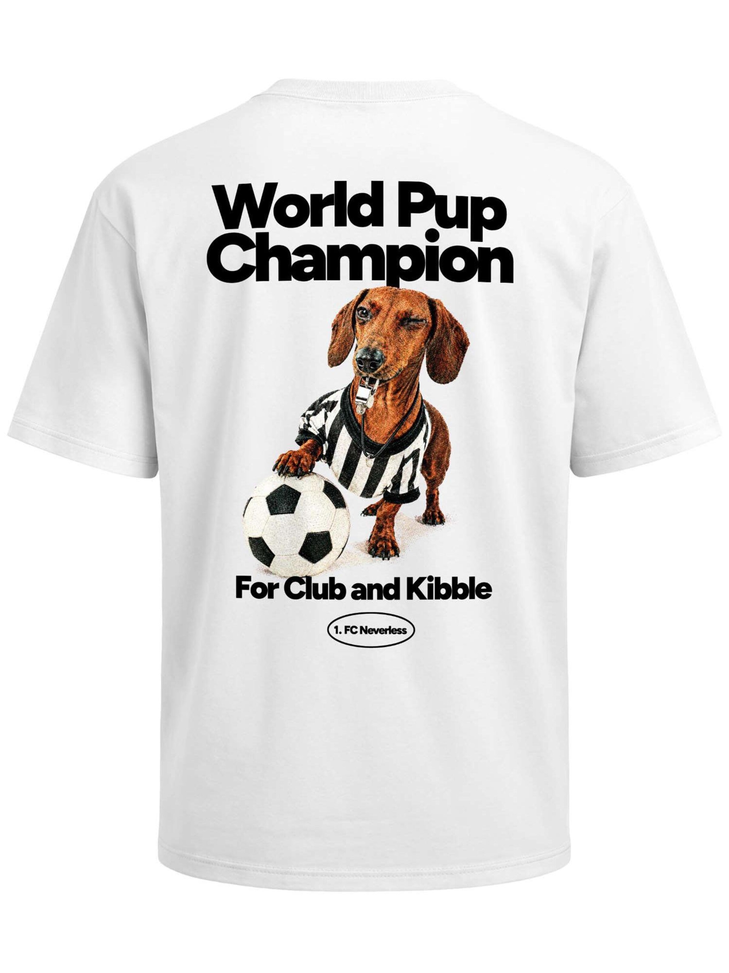 Neverless Shirt 'Soccer Dackel'‌‌‌‌‌‌‌‌‌‌ in Weiß