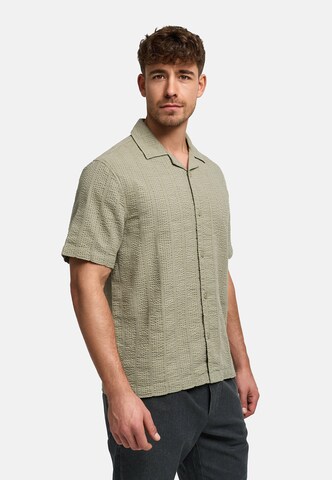 INDICODE JEANS Regular Fit Hemd 'Wallz' in Grün