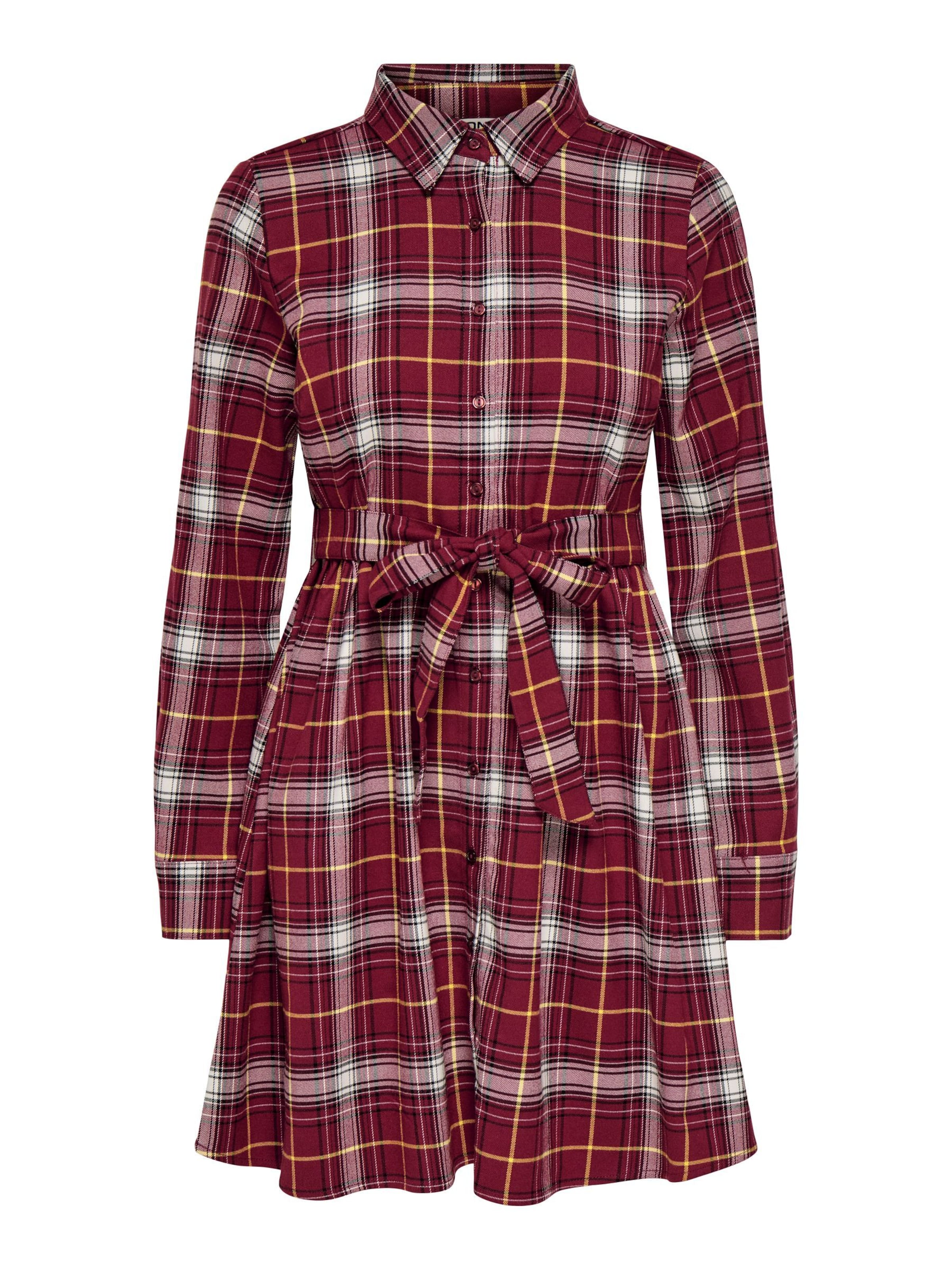 ONLY - Vestido camisero en rojo: frente