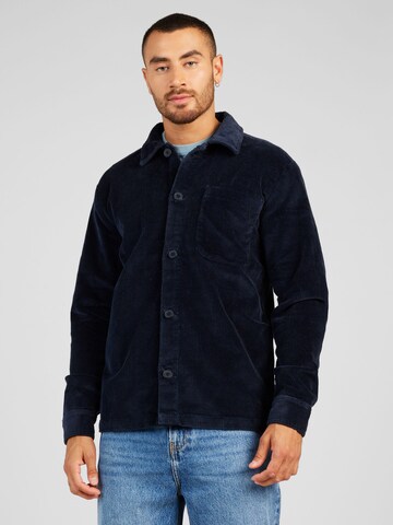 KnowledgeCotton Apparel Regular Fit Hemd in Blau: Vorderseite