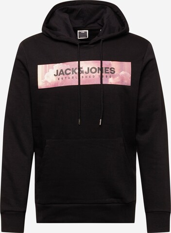 JACK & JONES Суичър 'Anniv' в черно: отпред