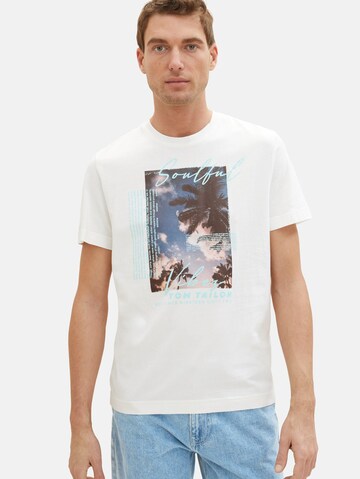 TOM TAILOR T-Shirt in Weiß