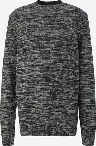 s.Oliver Men Tall Sizes Sweater in Black: front