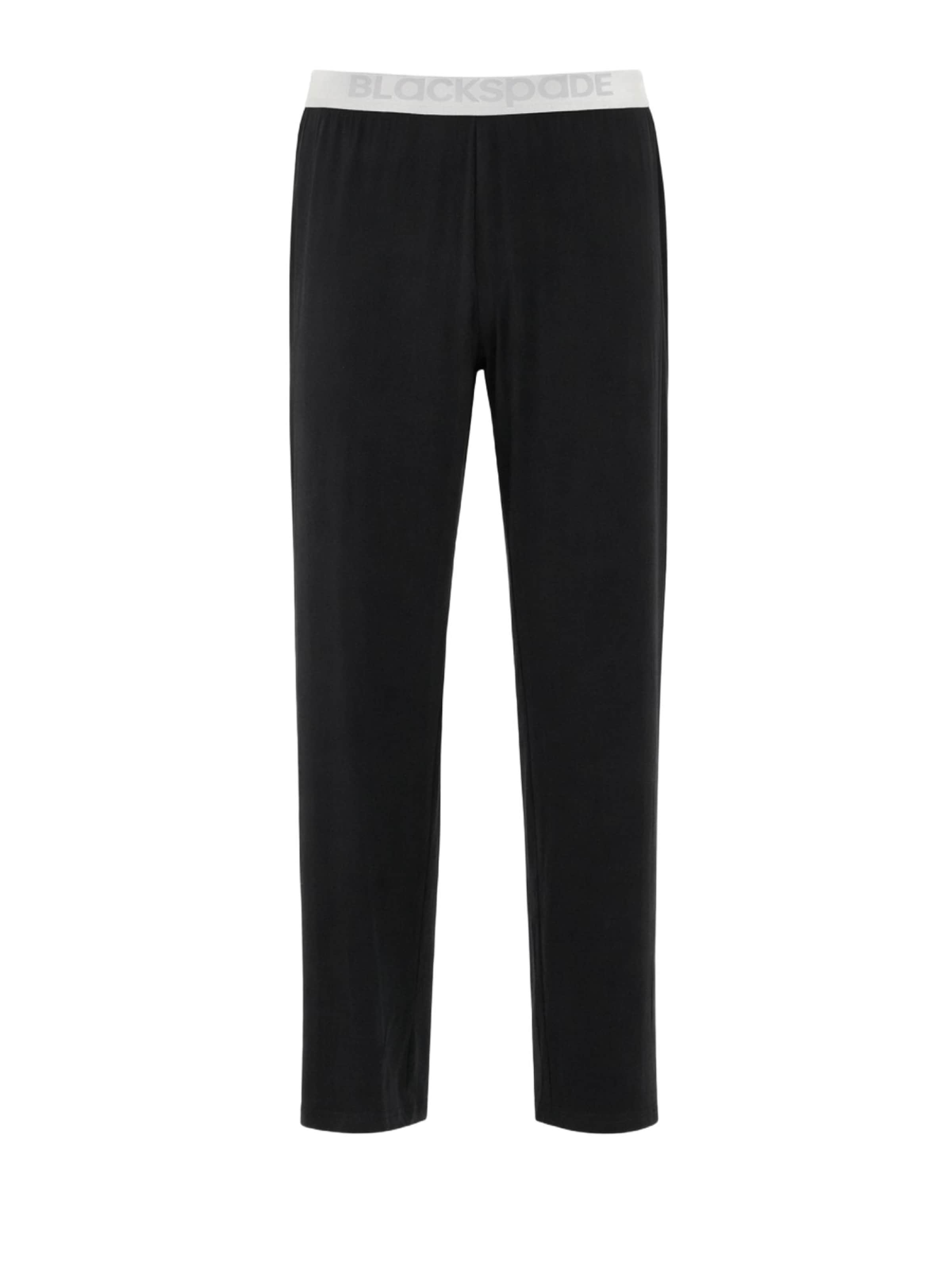 Blackspade Pyjamabroek in Zwart: voorkant