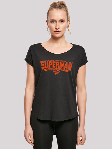 T-shirt 'DC Comics Superman My Hero' F4NT4STIC en noir : devant