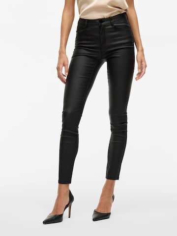 VILA Slimfit Broek 'VISarah' in Zwart: voorkant