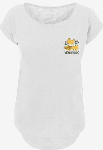 F4NT4STIC Shirt 'Woodstock Brust' in Wit: voorkant