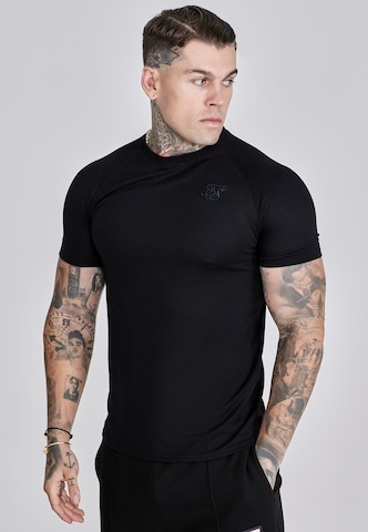 T-Shirt SikSilk en noir : devant