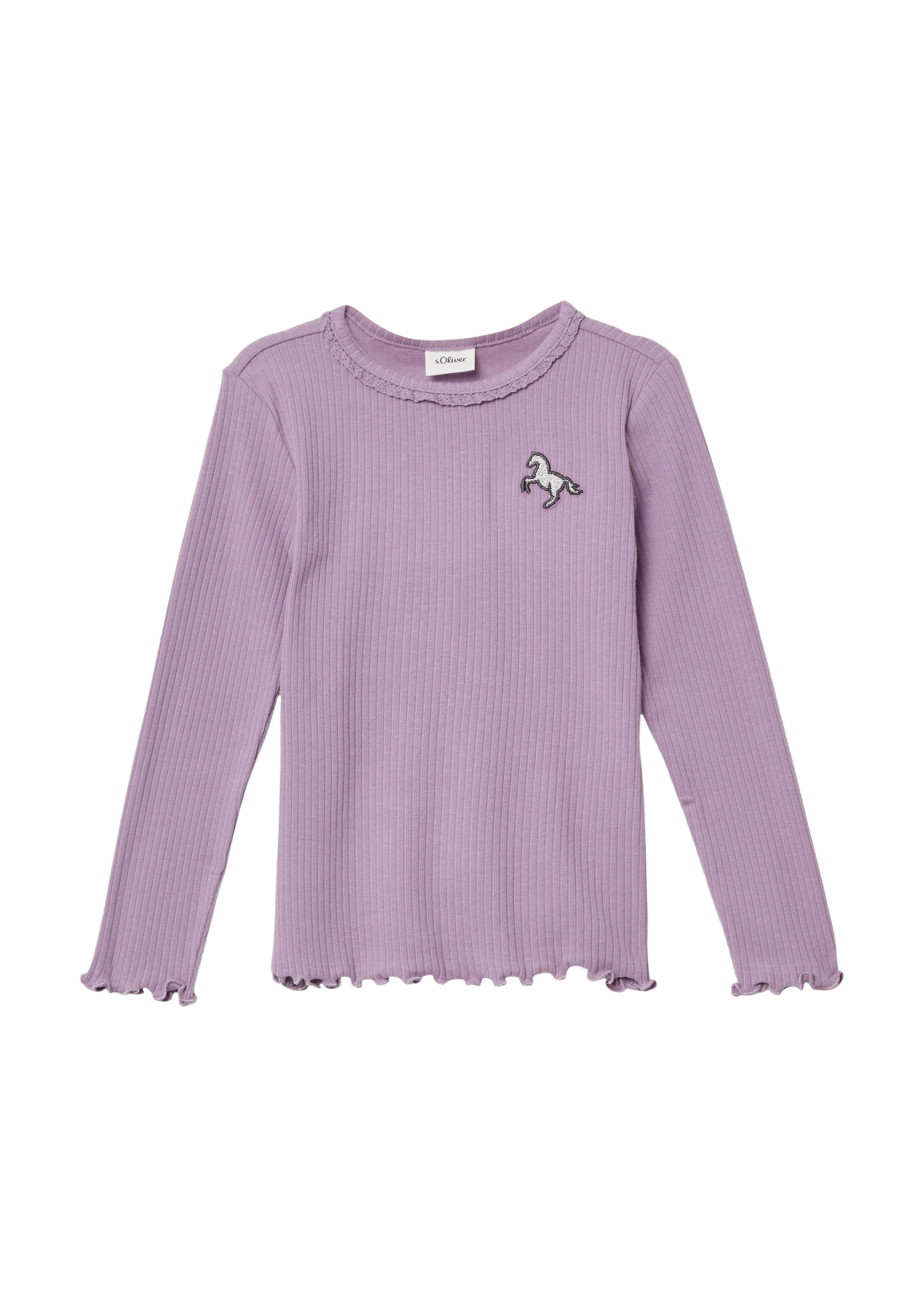 s.Oliver Shirt in Lila: voorkant