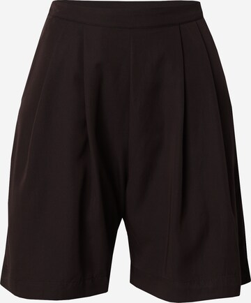 NÜMPH Loose fit Pleat-front trousers 'SUMMER' in Black: front