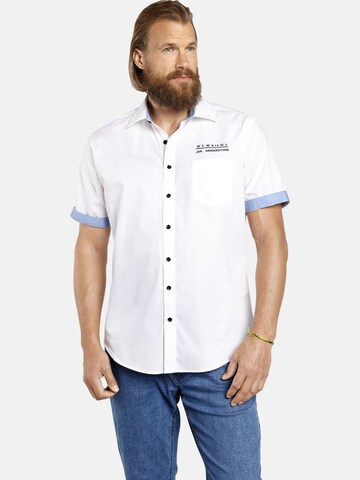 Jan Vanderstorm Comfort fit Button Up Shirt 'Evin' in Blue: front