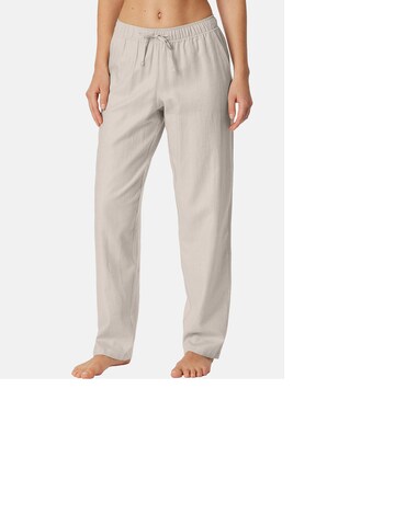 SCHIESSER Pyjamahose ' Mix & Relax Web ' in Beige: Vorderseite