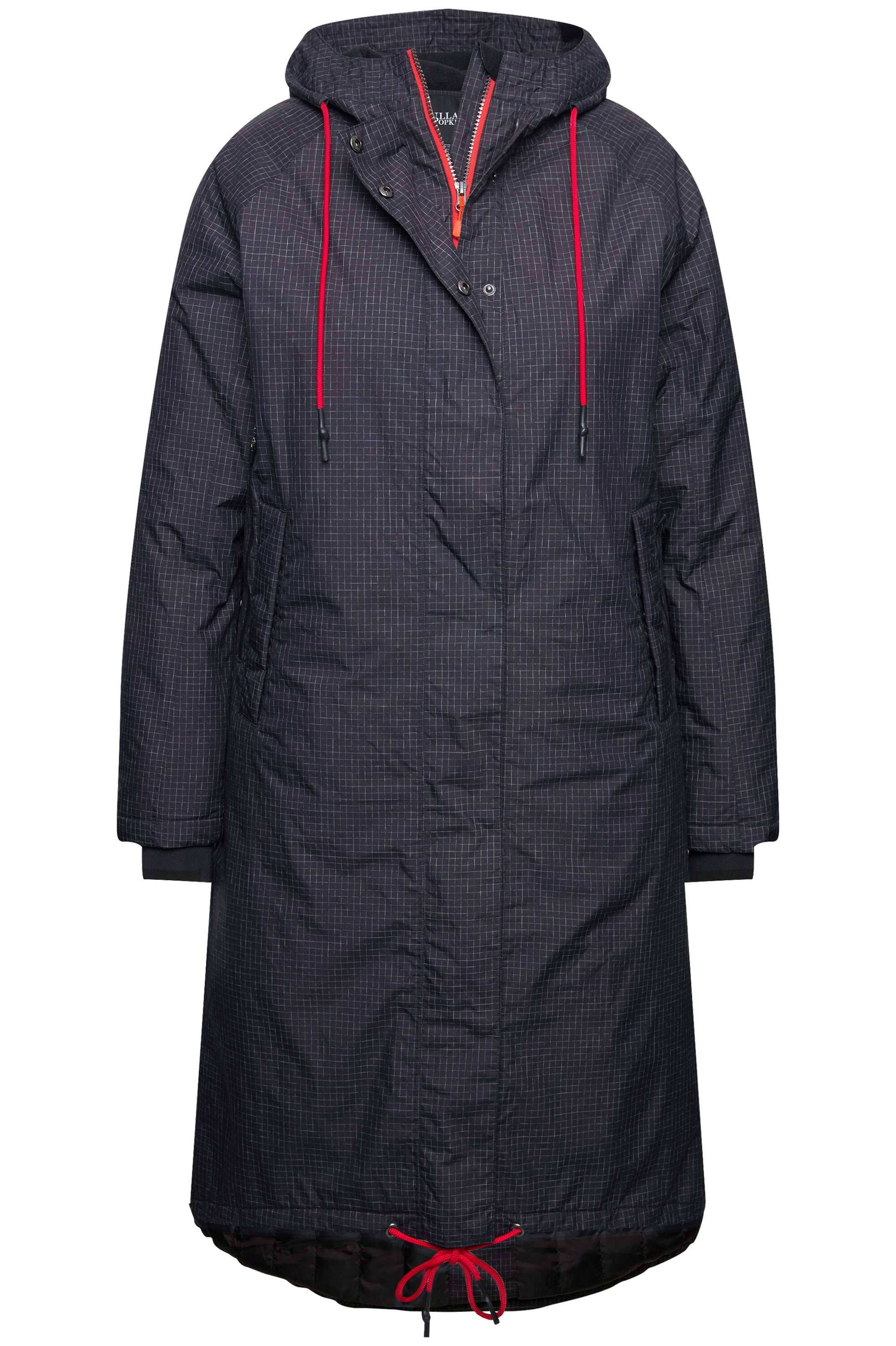 Ulla Popken Übergangsmantel in Schwarz: Vorderseite