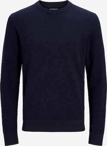 JACK & JONES Пуловер 'JWHGLOBE' в синьо: отпред