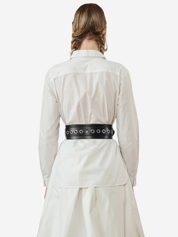 Ceinture 'Eyeleted Wide Belt' Haute Cuir en noir