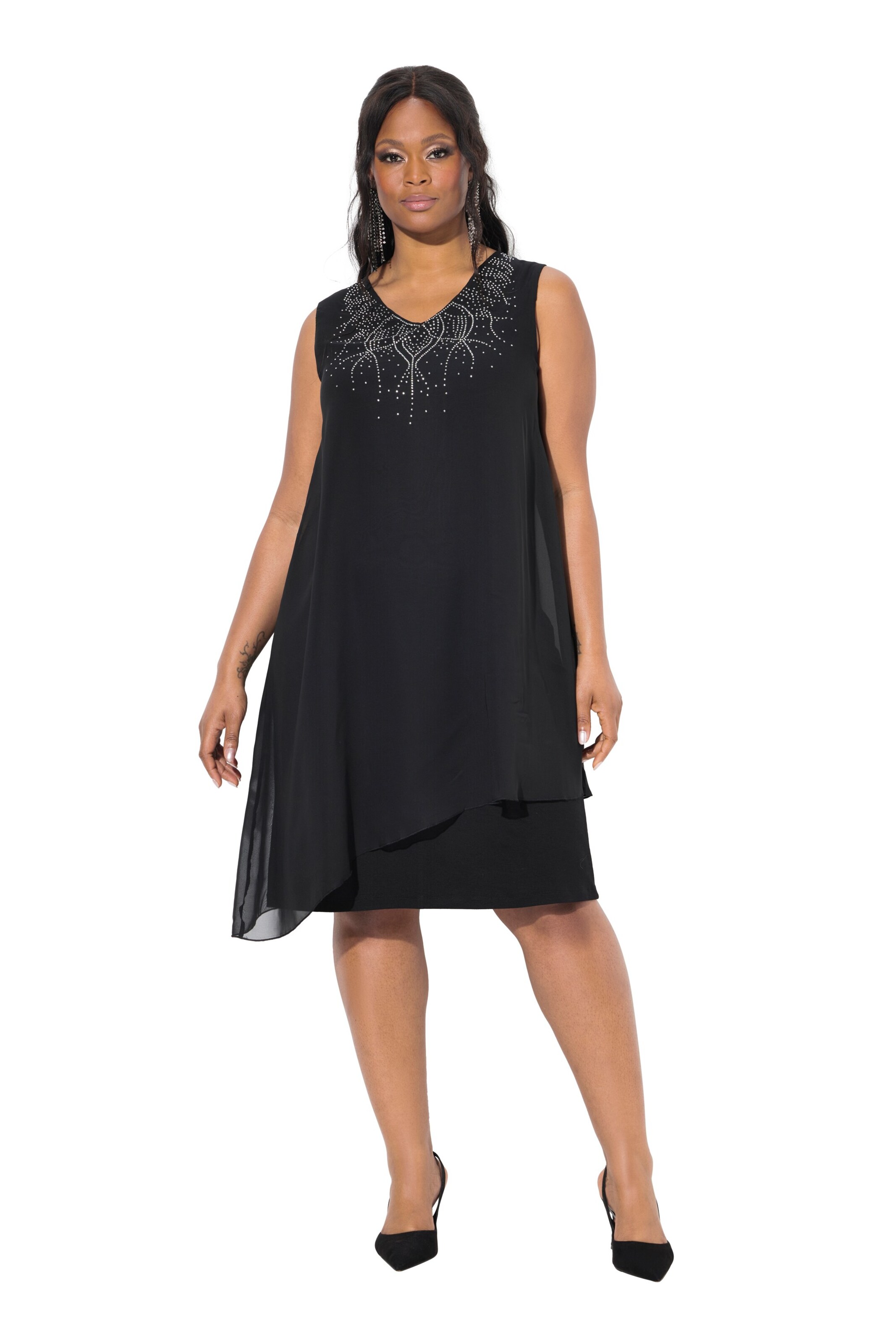 Ulla Popken Jurk in Zwart: voorkant