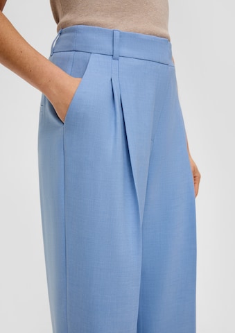 s.Oliver BLACK LABEL Wide leg Pleat-front trousers in Blue
