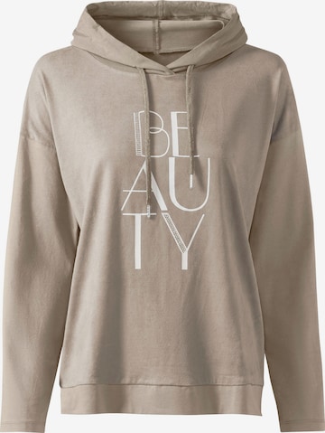 Sweat-shirt heine en beige : devant