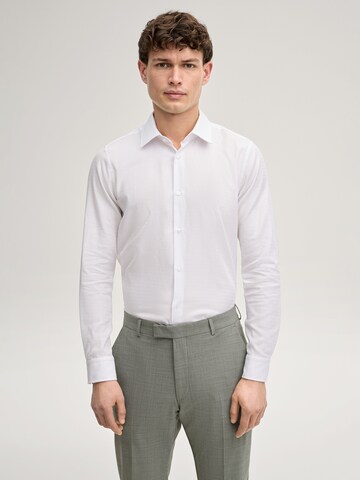 JOOP! Slim fit Overhemd 'Pierce' in Wit: voorkant