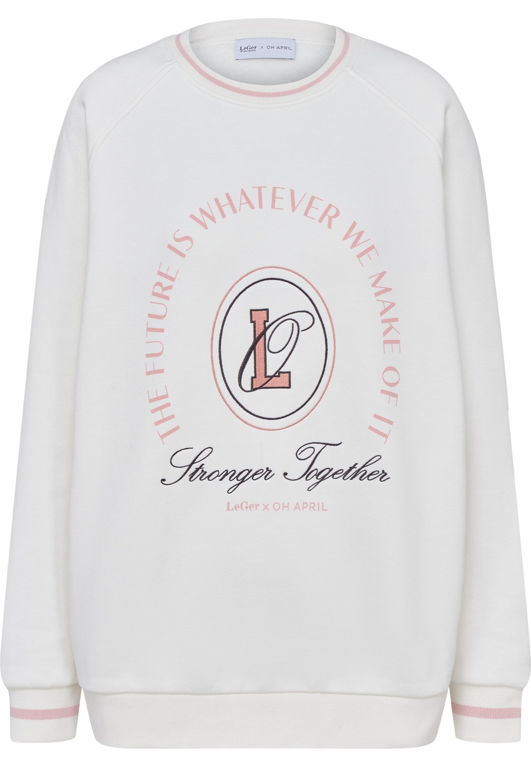 OH APRIL Sweatshirt 'Alena Raglan' in Weiß: Vorderseite