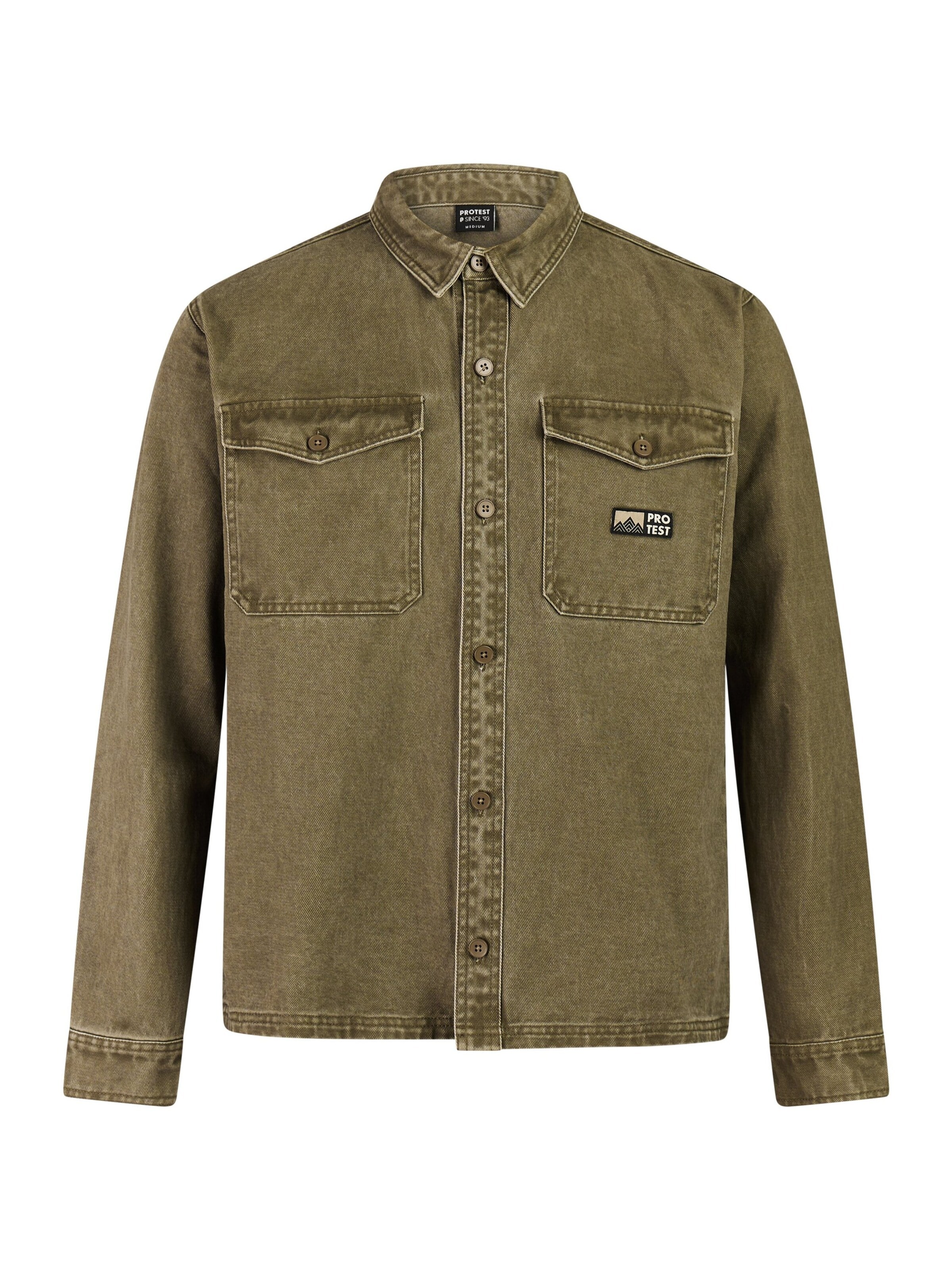 PROTEST Comfort fit Button Up Shirt 'PRTAdored' in Green: front