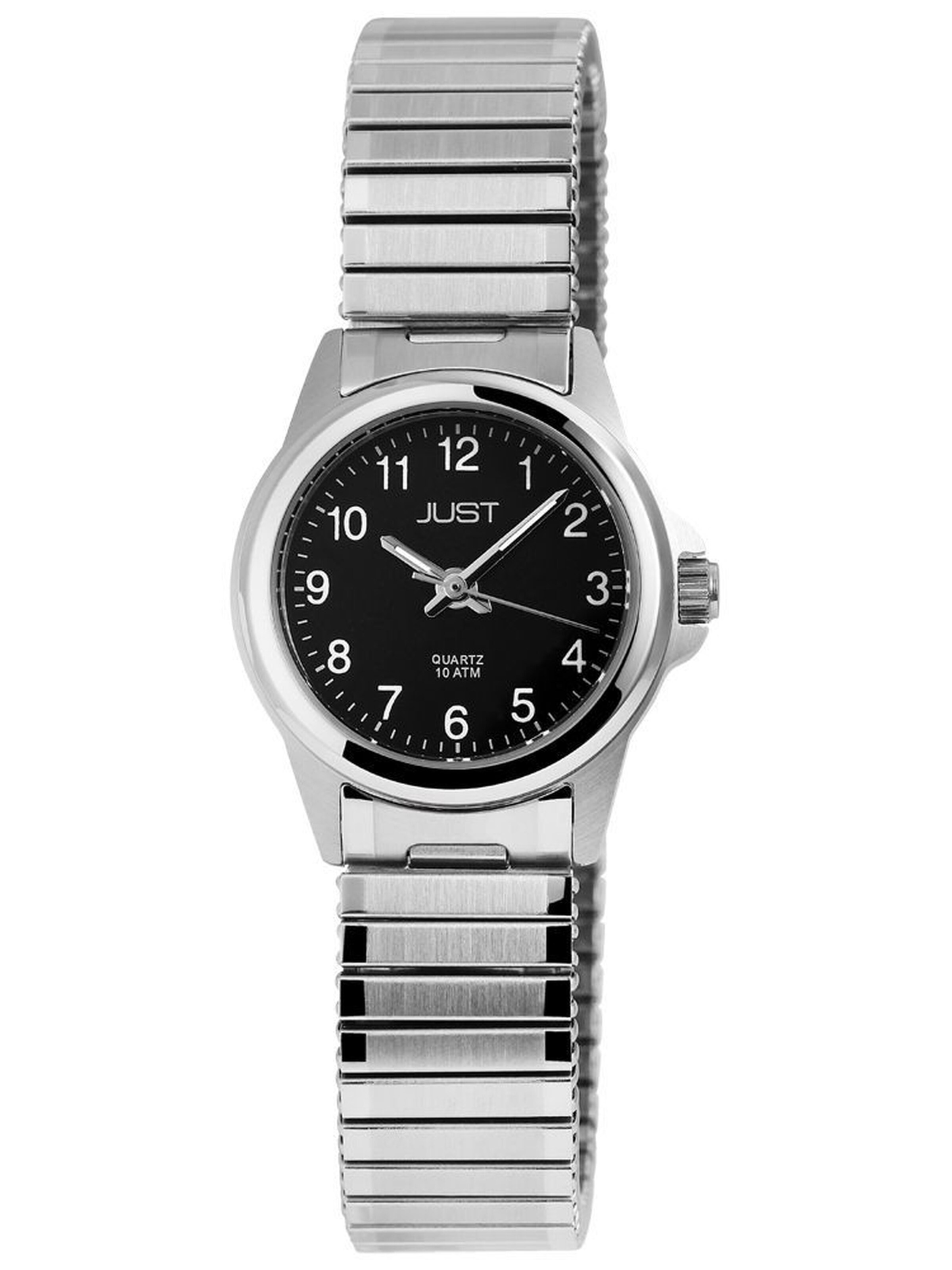 JUST Analog Watch 'Rowena, 10 ATM' in Silver: front