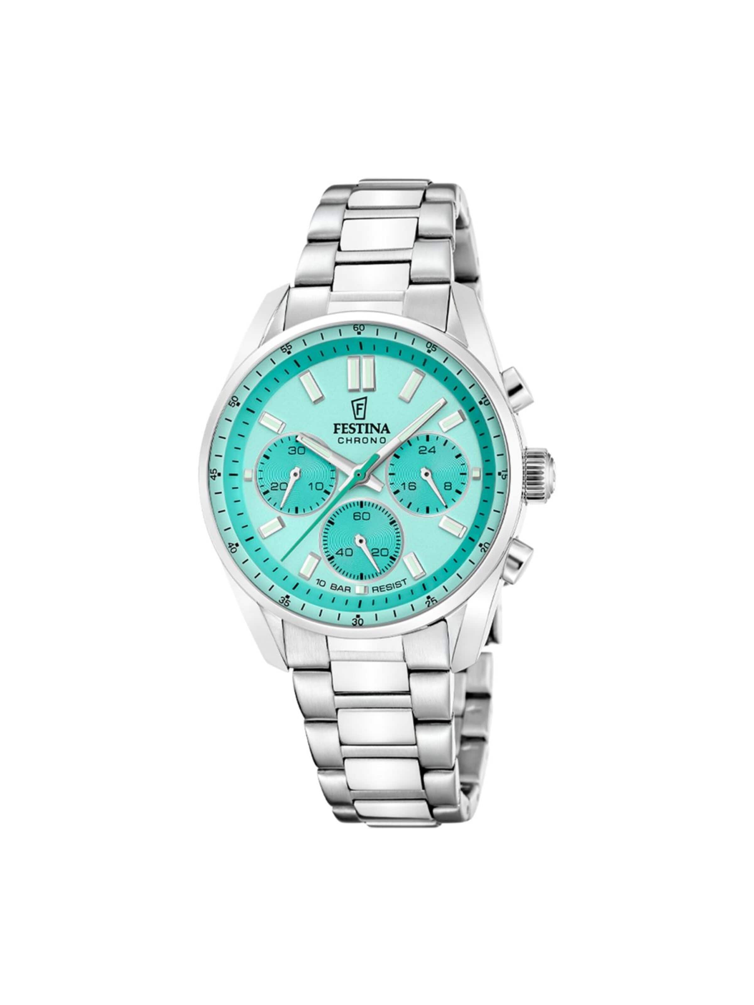 Montre à affichage analogique FESTINA en argent : devant