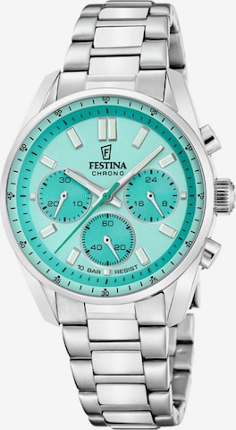 Montre à affichage analogique FESTINA en argent : devant