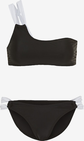 LSCN by LASCANABustier Bikini - crna boja: prednji dio