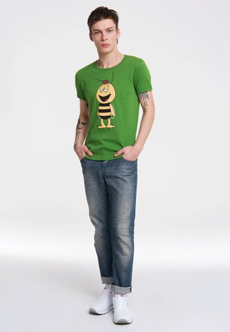 LOGOSHIRT Shirt 'Biene Maja' in Groen