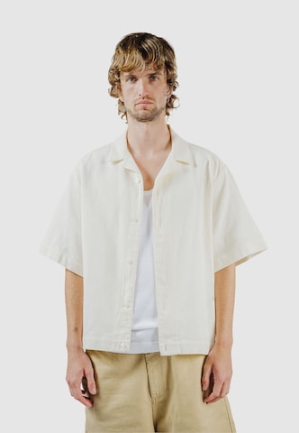 Comfort fit Camicia 'Leno' di Pockies in bianco: frontale