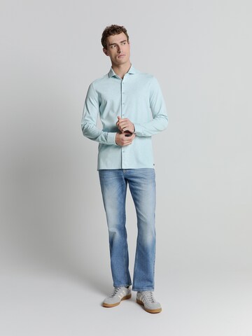 No Excess Regular fit Button Up Shirt in Blue