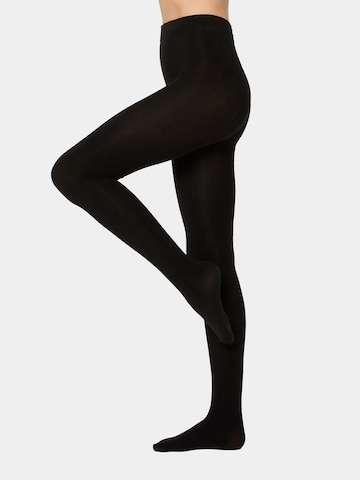 Collants ' Flauschige Baumwolle ' Nur Die en noir : devant