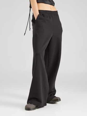 Wide Leg Pantalon WEEKDAY en noir : devant