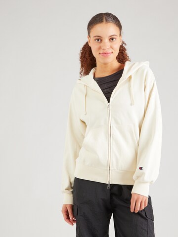 Giacca di felpa di Champion Authentic Athletic Apparel in bianco: frontale