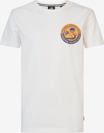 T-Shirt Petrol Industries en blanc : devant