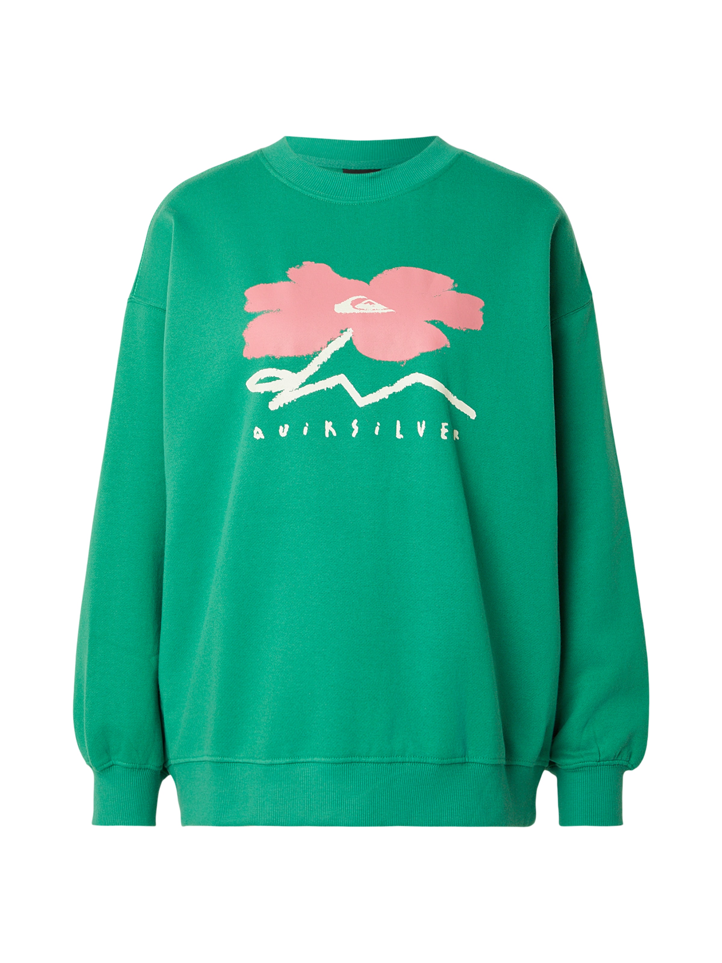 QUIKSILVER Mikina - Zelená: predná strana