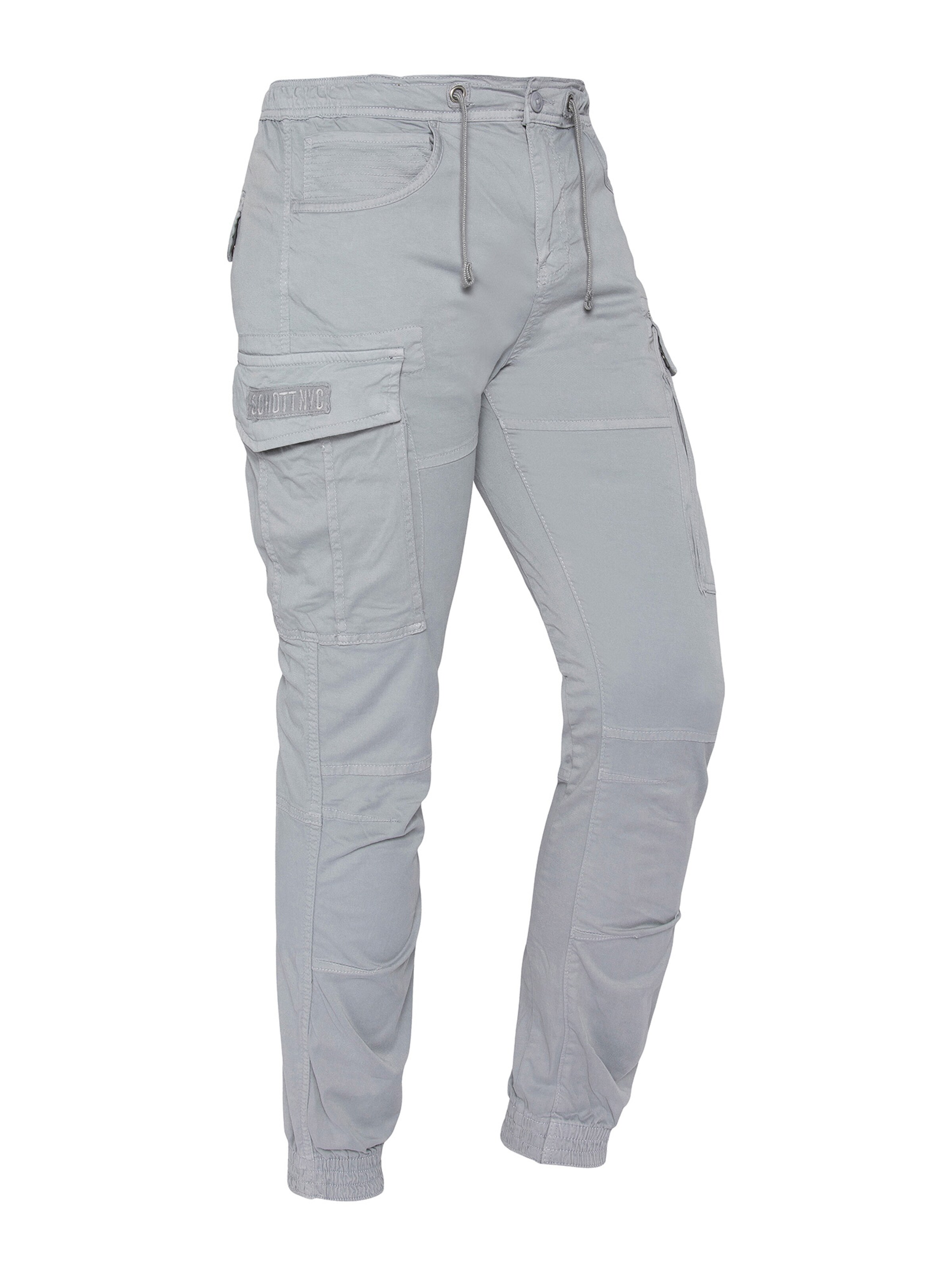 Schott NYC Regular Cargo Pants in Grey